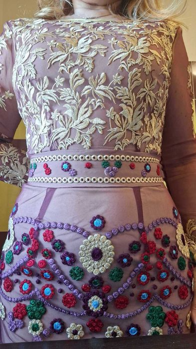 Vand rochie din organza brodata manual