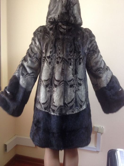Шуба норковая, комбинированная