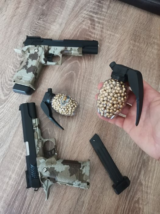 Pistol Airsoft Teava Otel și aliaj aluminiu abs, Propulsie Arc