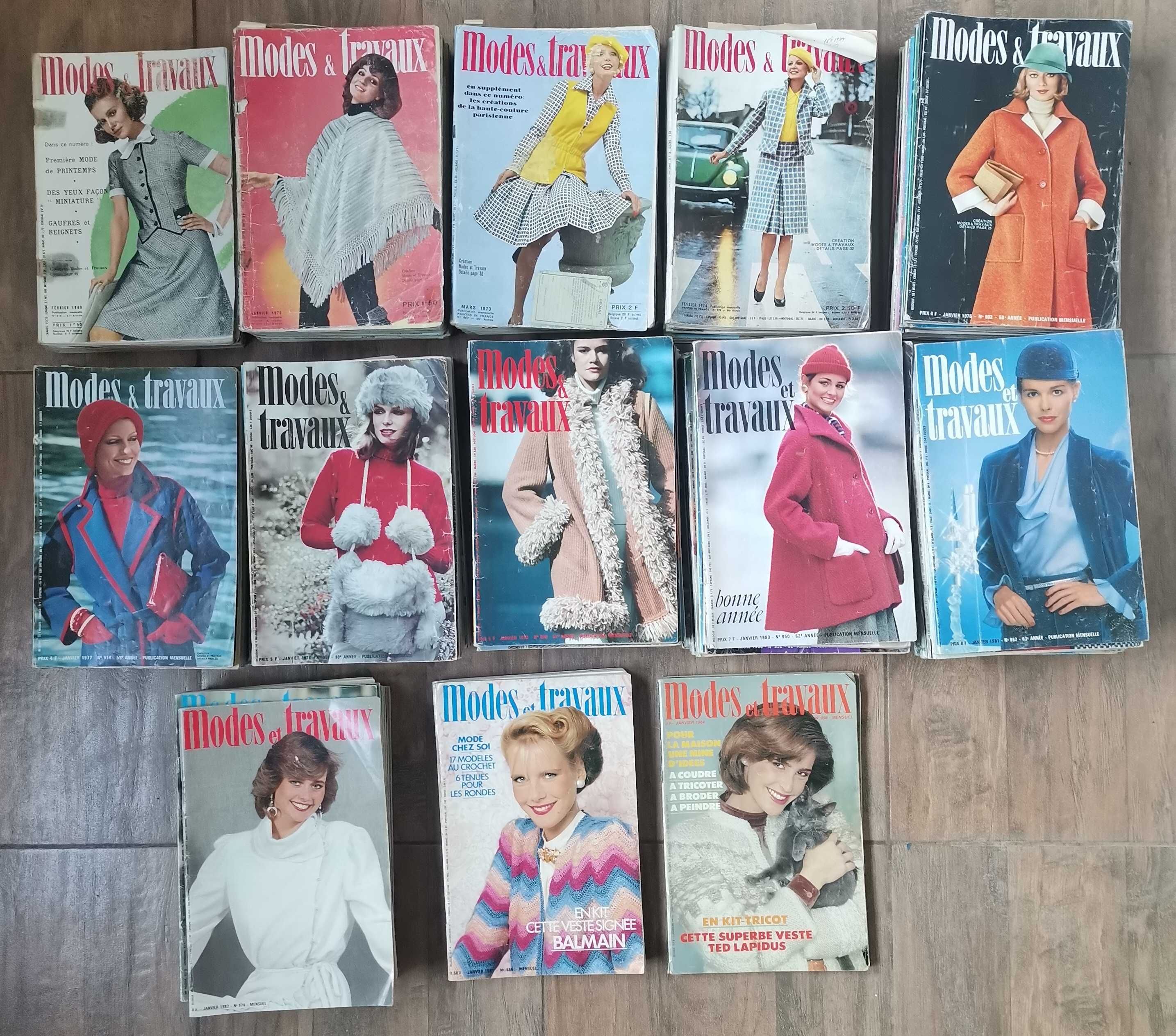 Lot 123 numere Revista Modes et Travaux moda si tipare vestimentare