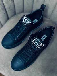 EA7 armani мужские кожаные кроссовки