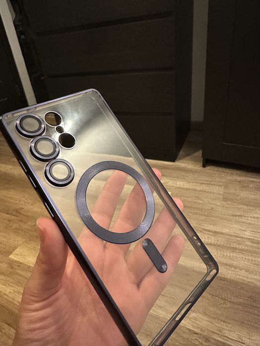 Husa Samsung S25ultra albastru inchis transparenta