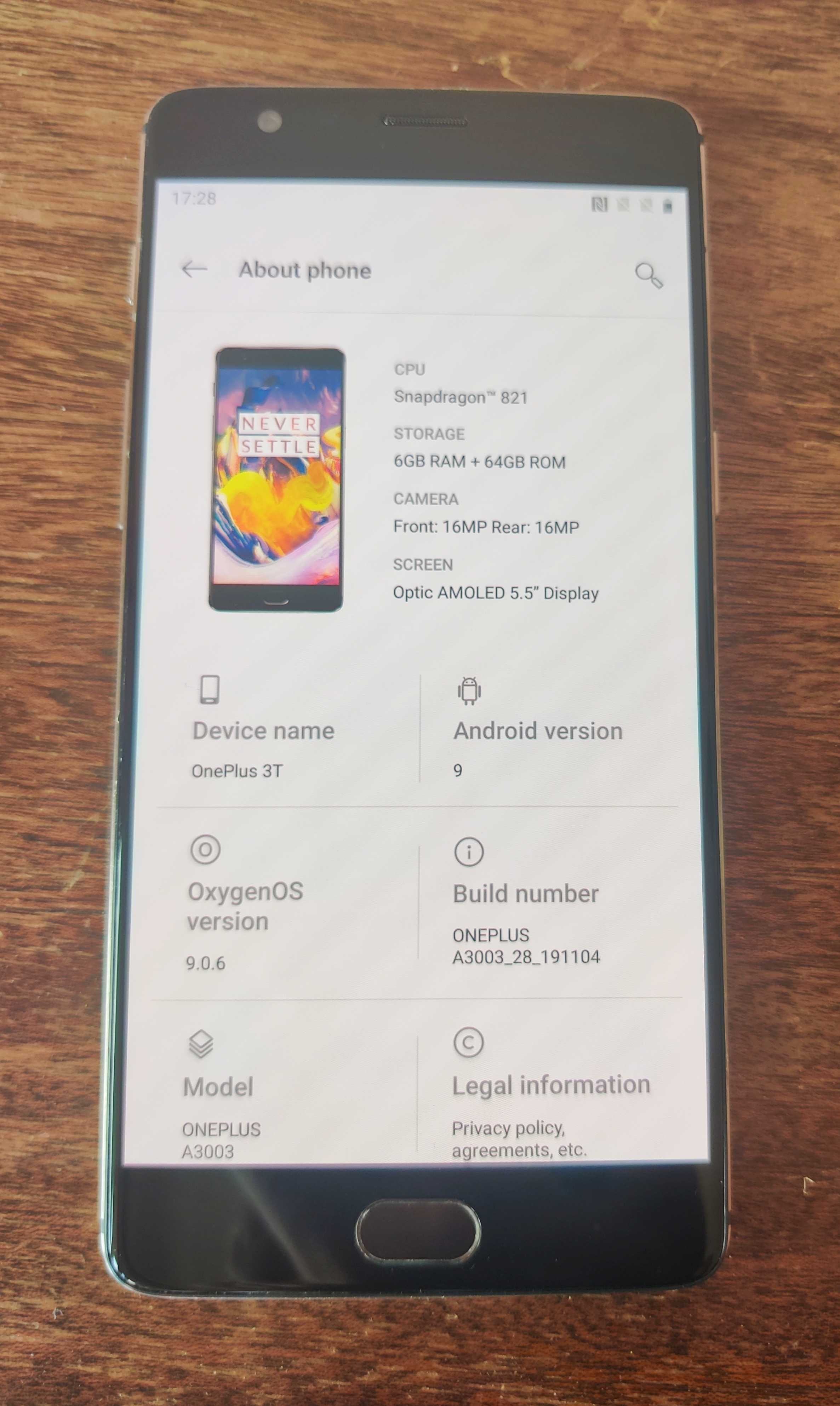 Oneplus 3T 64GB/6GB, перфектен екран, работи отлично, gunmetal сиво