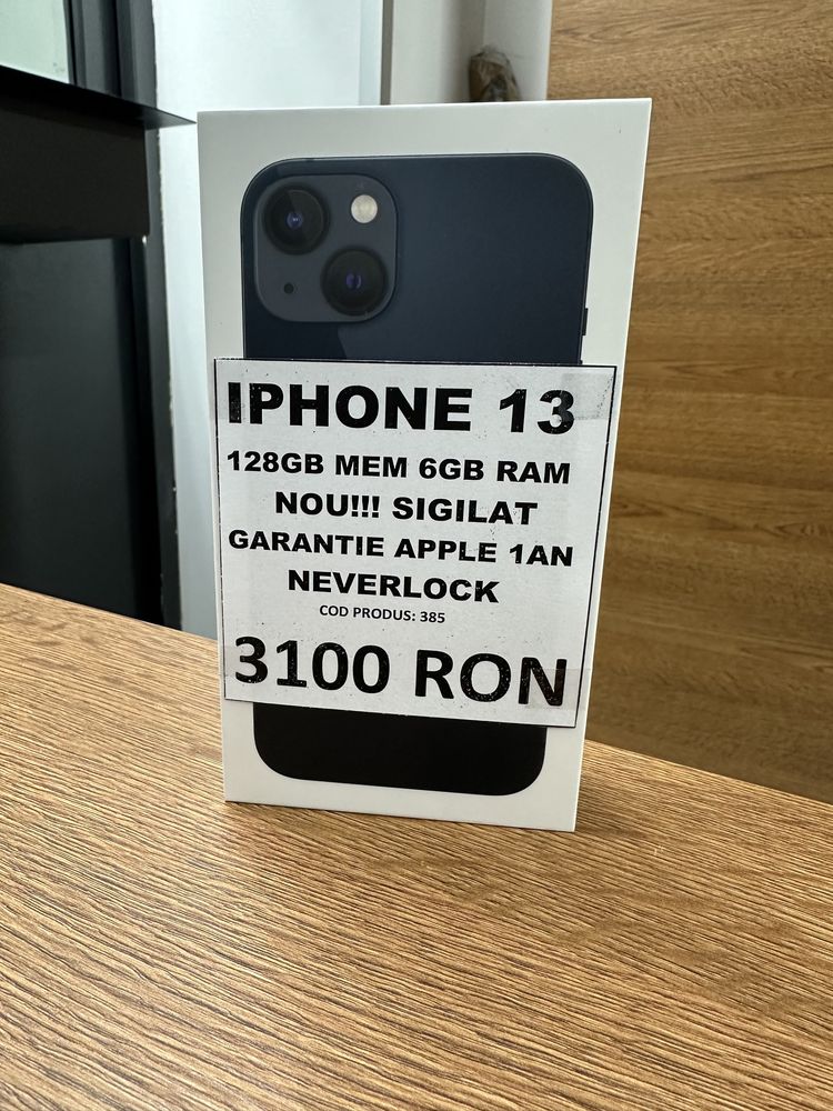AMANET NO LIMIT: iPhone 13 Balck Nou Sigilat Garantie Apple 1an.