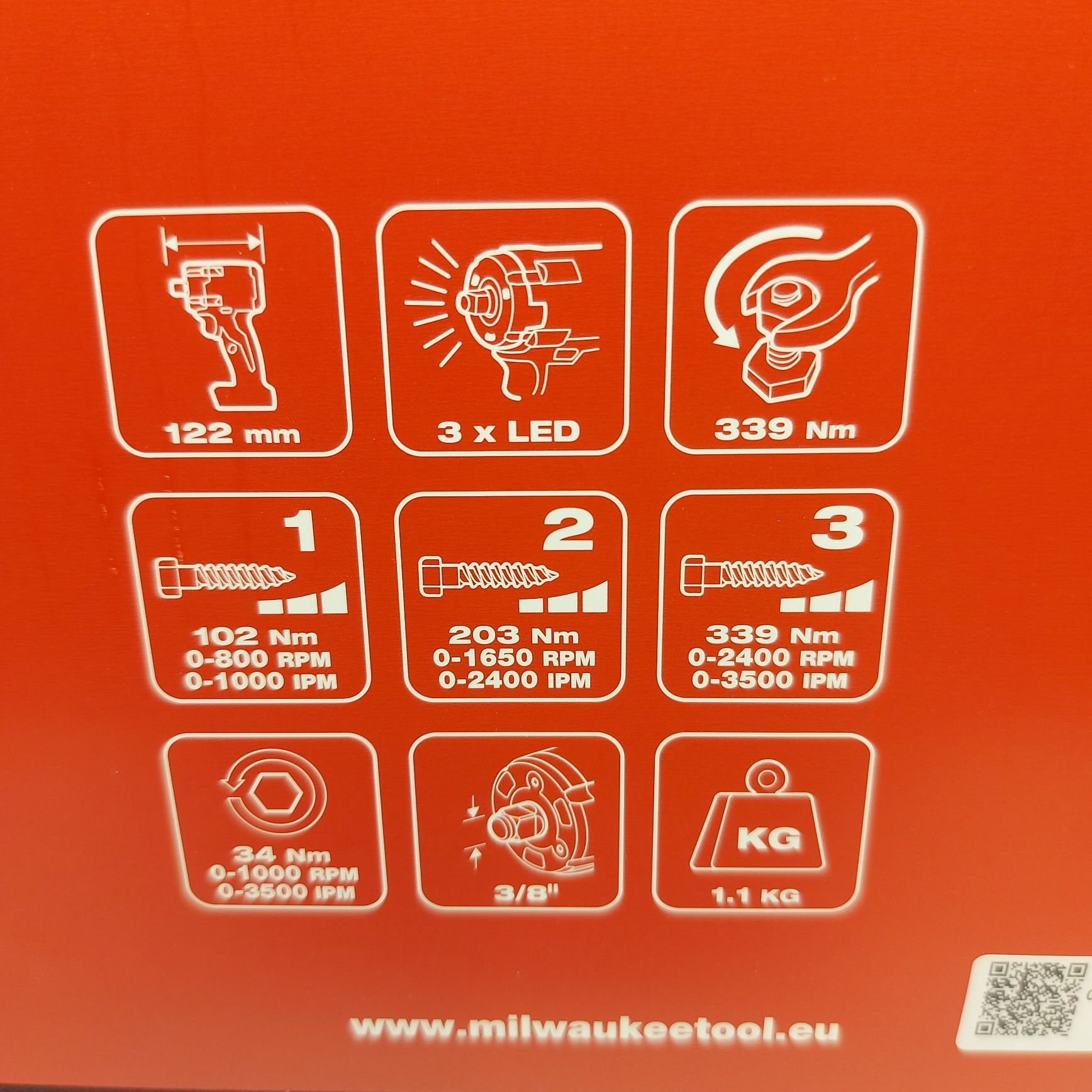 Акумулаторен ударен гайковерт Milwaukee M18 FIW2F38-0X