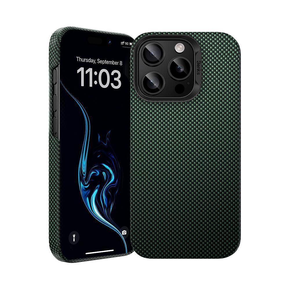 Кейс benks armortint 1000d kevlar® (s066) за iphone 16 pro green