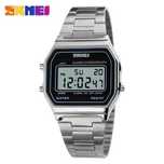 Ceas SKMEI 1123 Argintiu / Full Metal / Electronic - Vintage