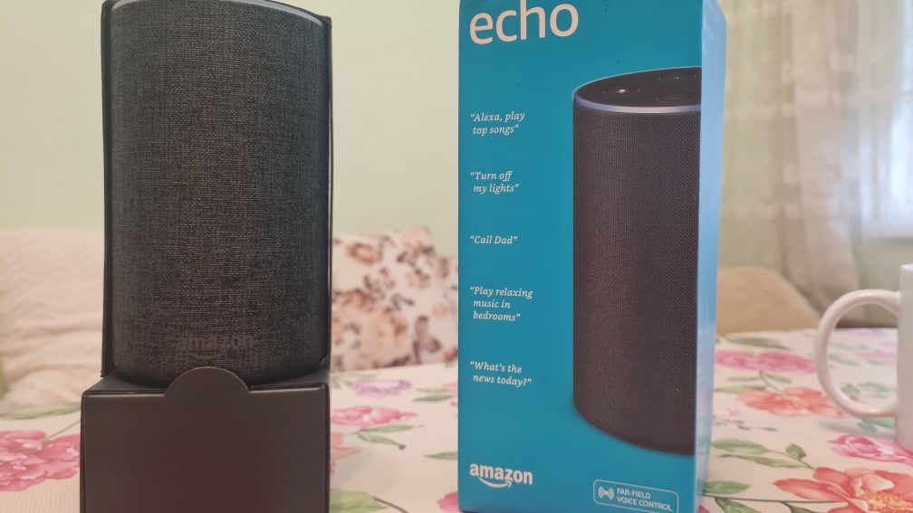 Смарт тонколона Amazon Echo (2nd Generation) Alexa черна колона