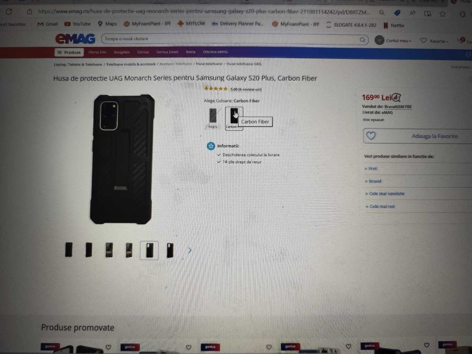 Huse de protectie UAG Monarch Series pentru Samsung Galaxy S20+