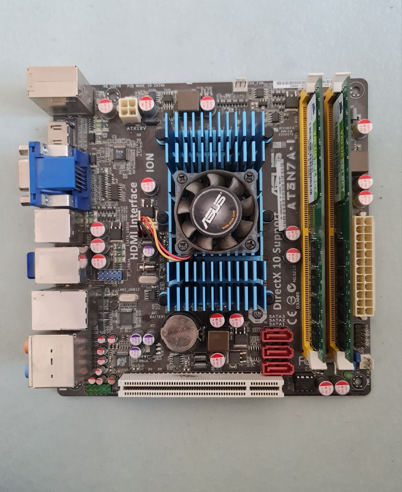 Placă de bază ION ASUS AT3N7A-I | Intel Atom 330 | Geforce 9300 | 1Gb