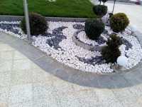pietricele rotunjite Thasos piatra decorativa alba amenajari gradina