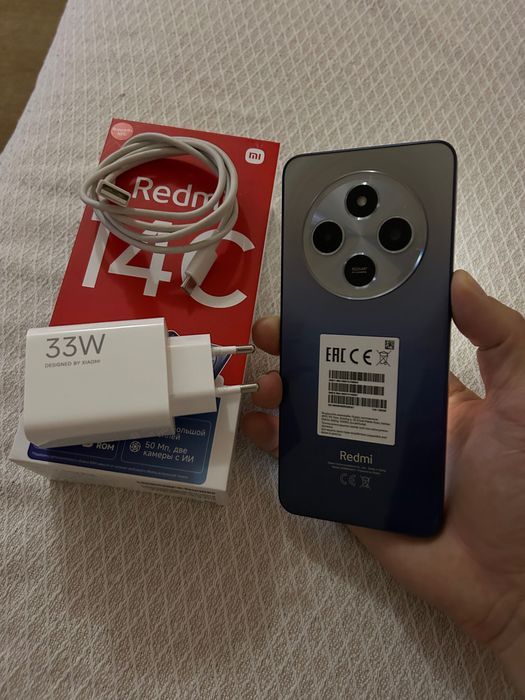 Redmi 14C 128гб озу8гб полный оригнал 33wбыстрый оригнал зарядка бар