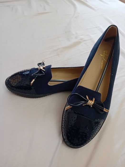 Нови дамски обувки, тъмно сини