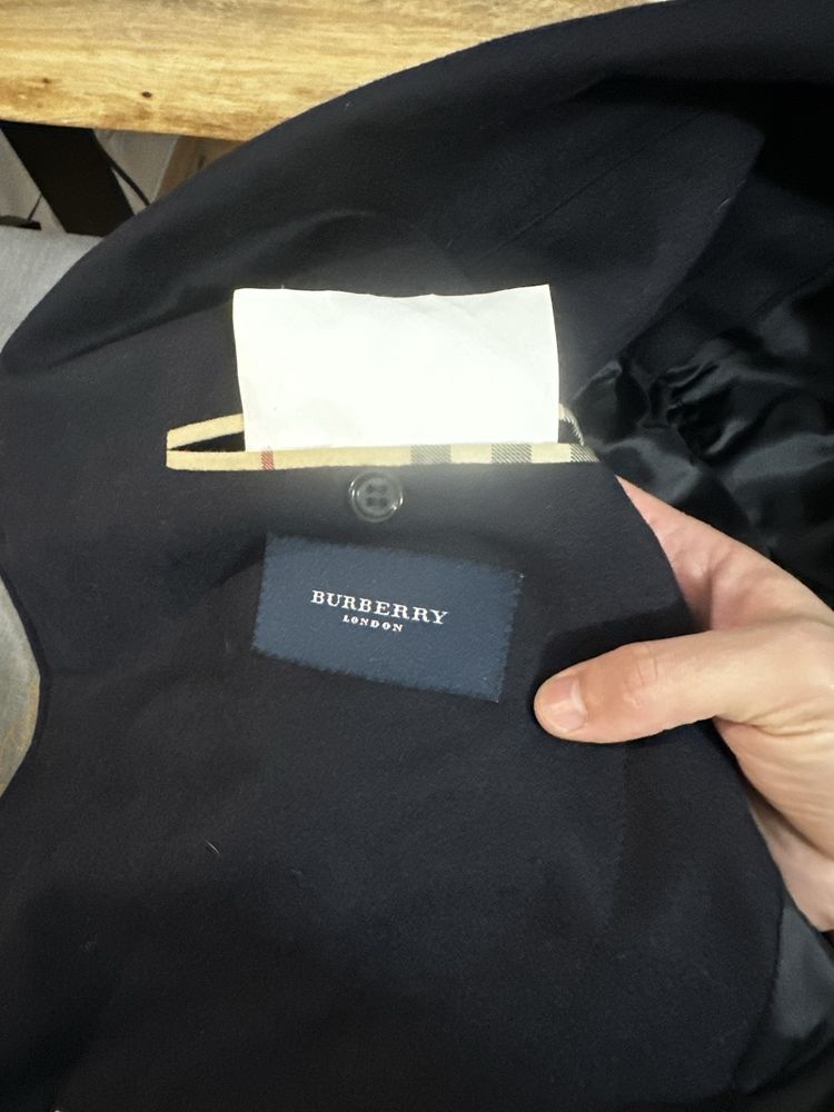 Sacou Burberry barbatesc L din lana si cashmere