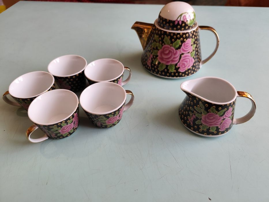 Кофейный сервиз, чашечки, лимонница, сахарница
