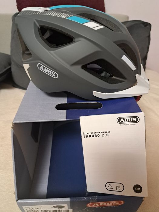 Casca bicicleta Abus Aduro 2.0 gri in cutie
