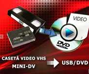 Copiere transfer caseta video VHS pe DVD sau Stick