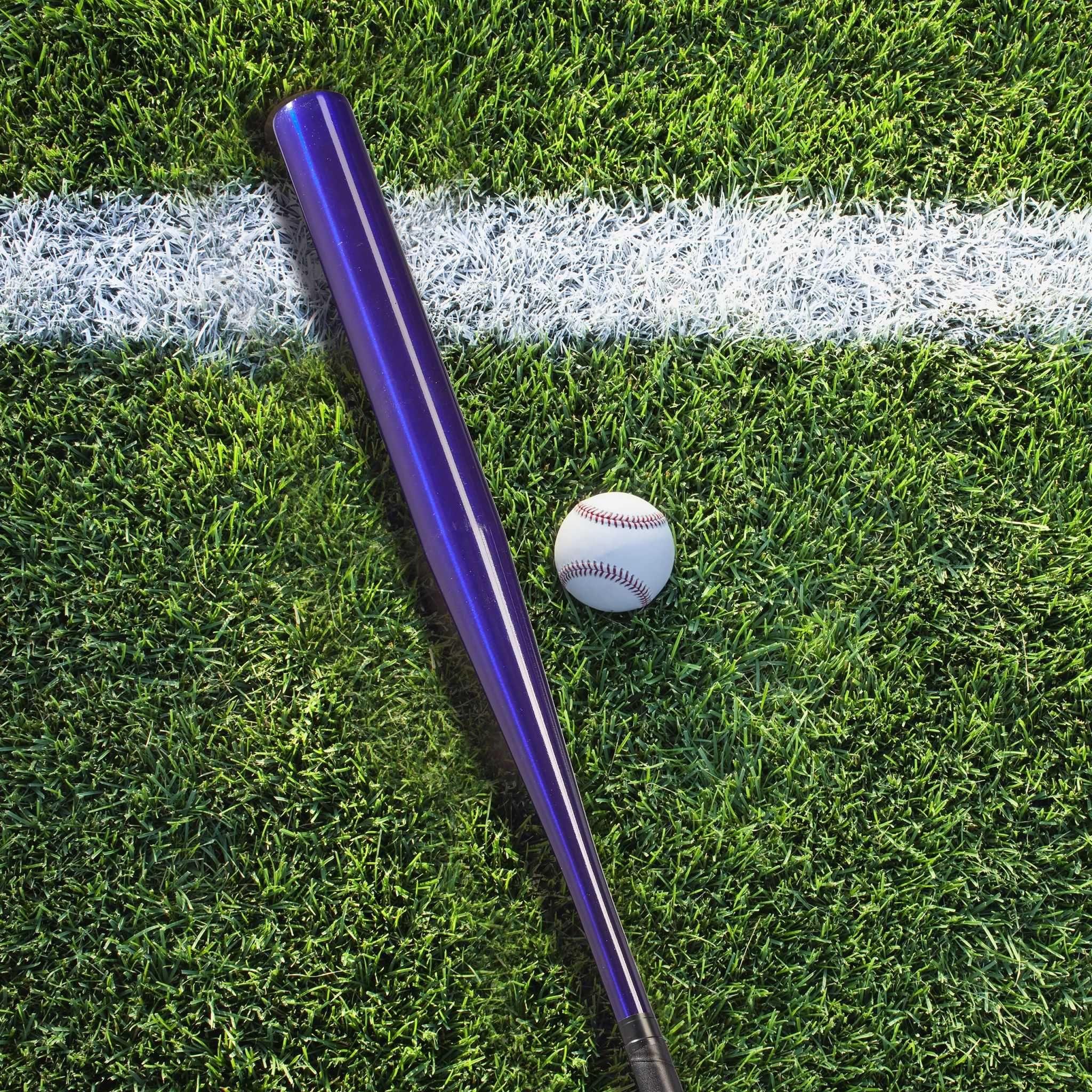 Bata baseball aluminiu usoara maner anti-alunecare 34 inch albastru