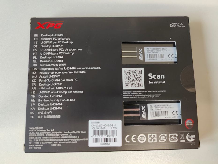 Kit  RAM Adata XPG 16GB DDR4 3200