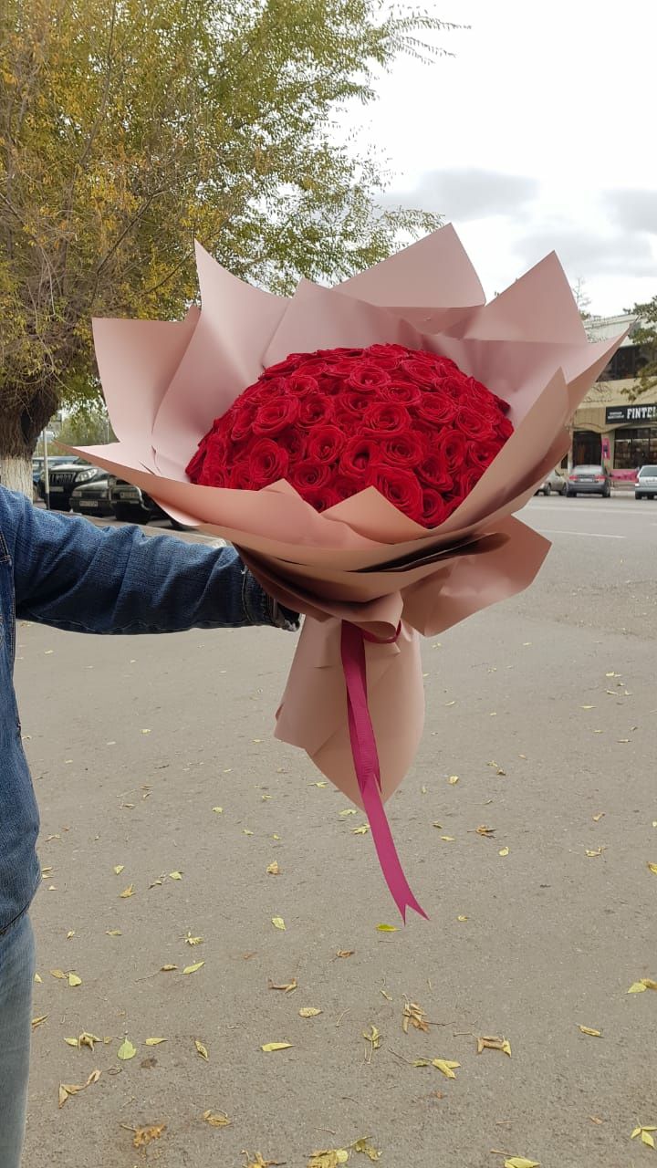 Доставка цветы Розы Хризантемы Ромашки Гипсофилы Жезказган Недорого