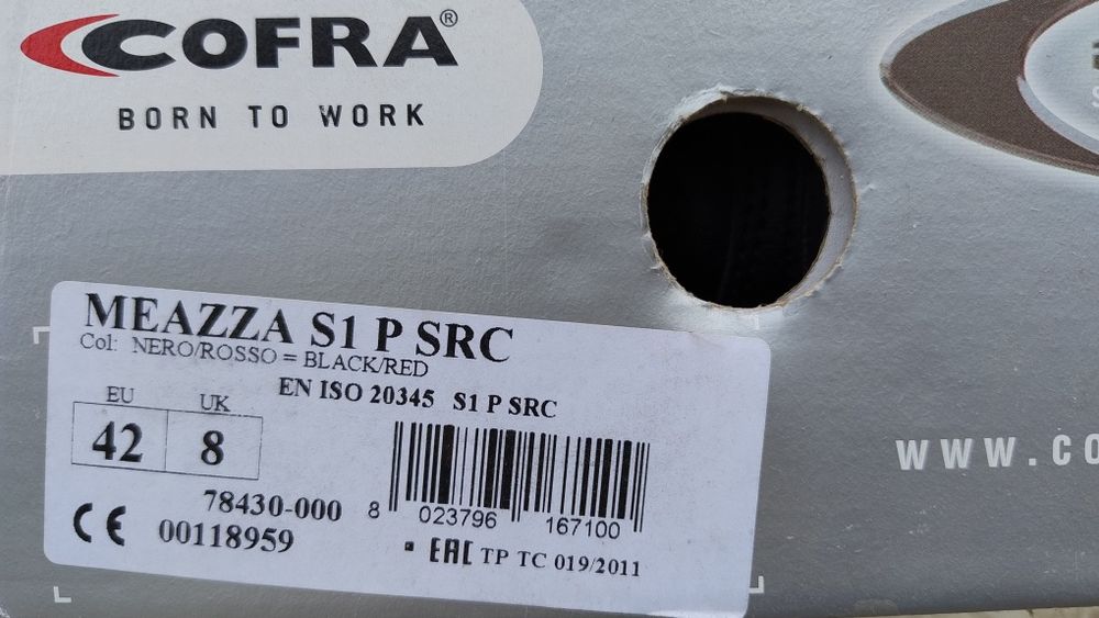 Pantofi de lucru Cofra, bombeu metalic, mărimea 42