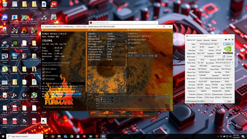 Placa video ASUS GTX 1080 Ti Turbo 11GB