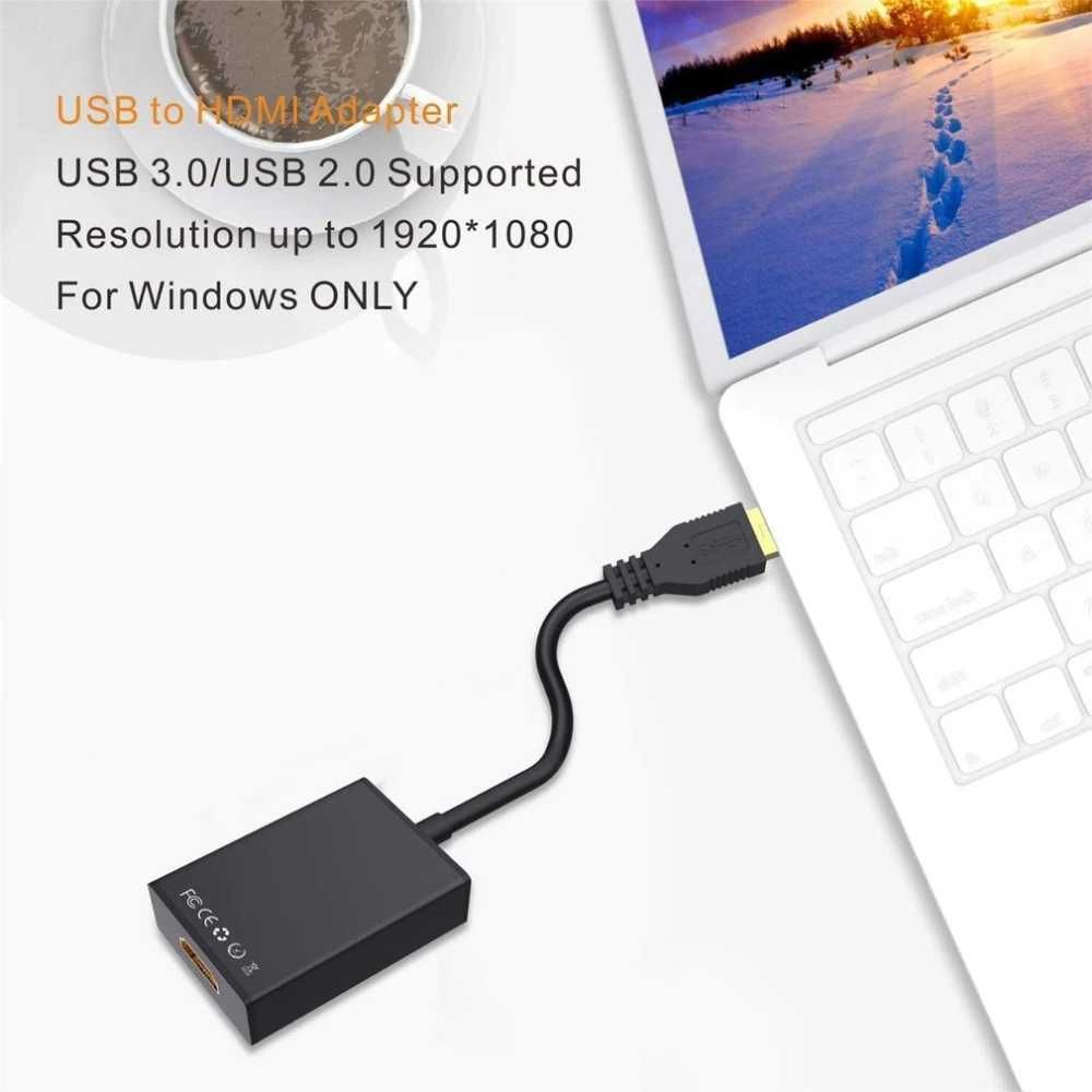 Преходник, адаптер, конвертор от USB 3.0 към HDMI + Гаранция