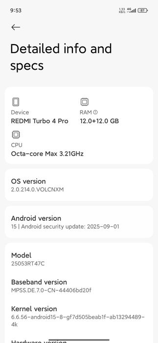 Redmi Turbo 4 Pro yangi