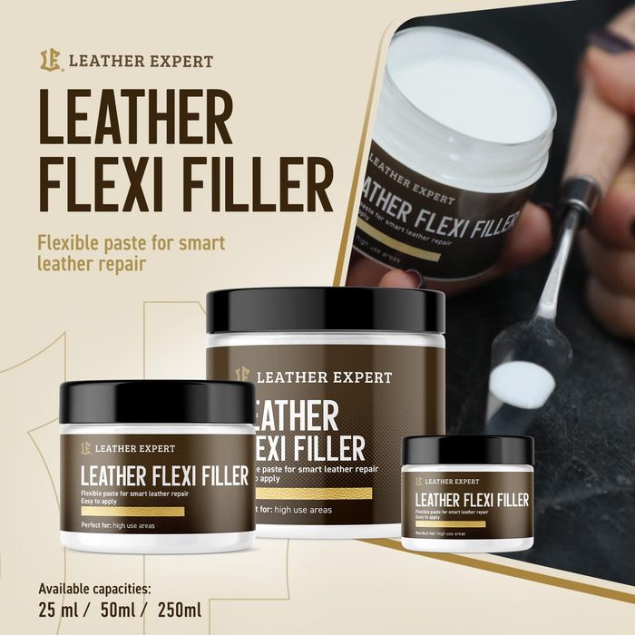 течна кожа leather flexi filler бял, ремонт на дефекти по кожата ...
