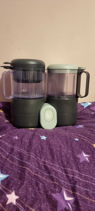 Robot multifunctional 4in1 BABYMOOV Nutribaby gri-verde deschis