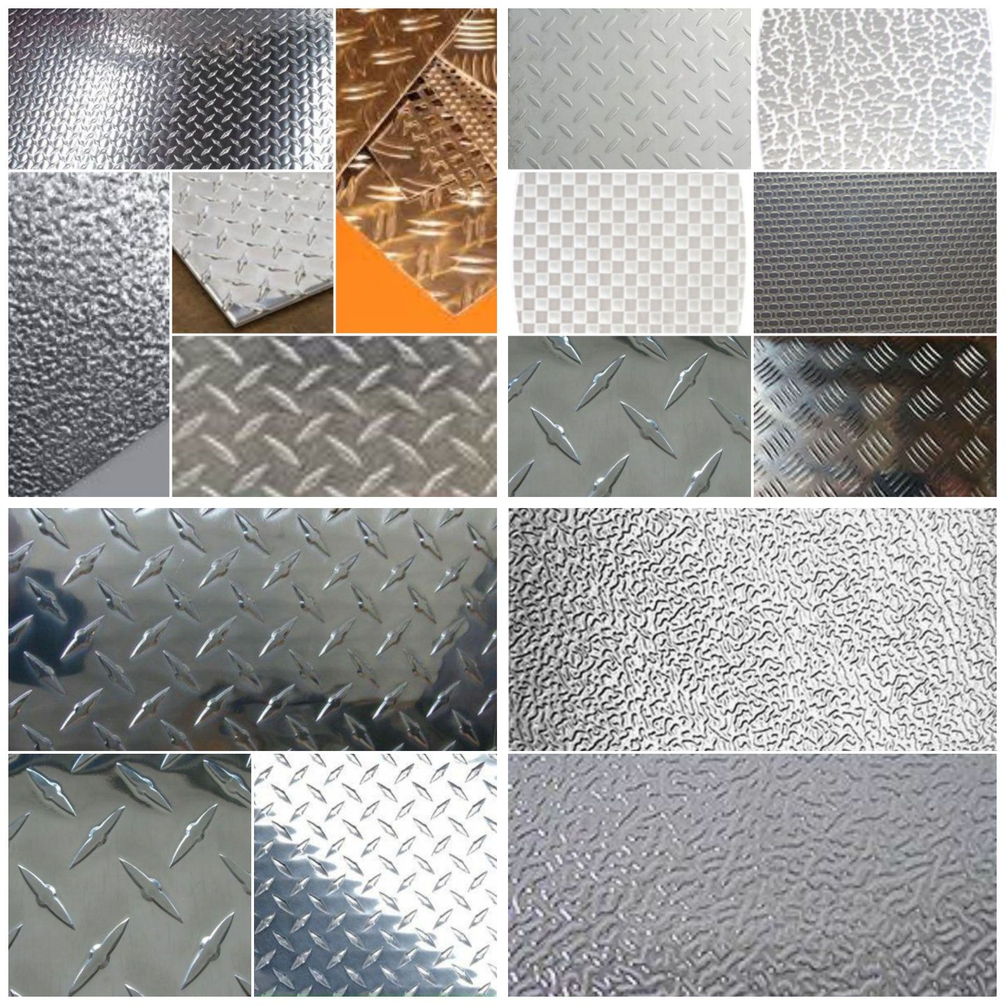 Tabla striata antiderapanta perforata aluminiu Quintet Diamond Stucco