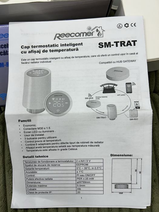 Robineti termostatici inteligenti, Wi-fi. Pret 400 lei