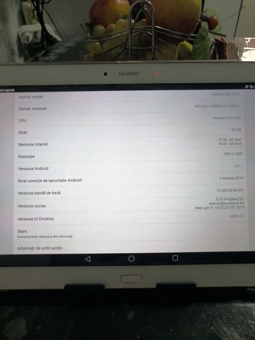 Tableta Huawei foarte puțin folosita