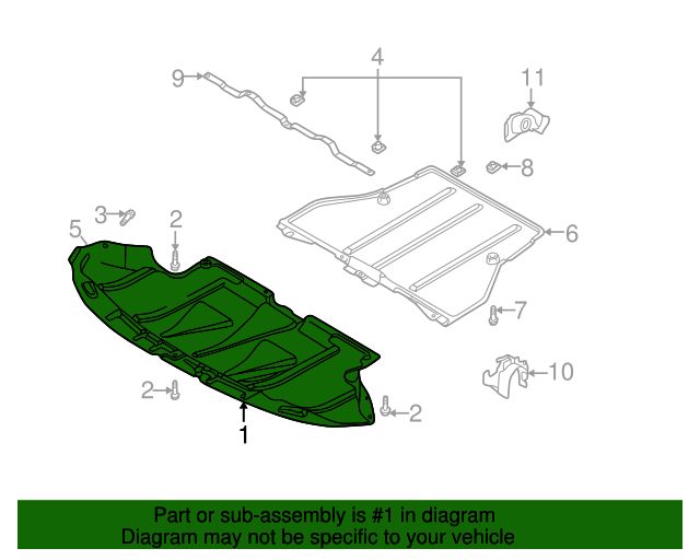 Кора под двигателя AUDI A4 B5 1994г - 2001г