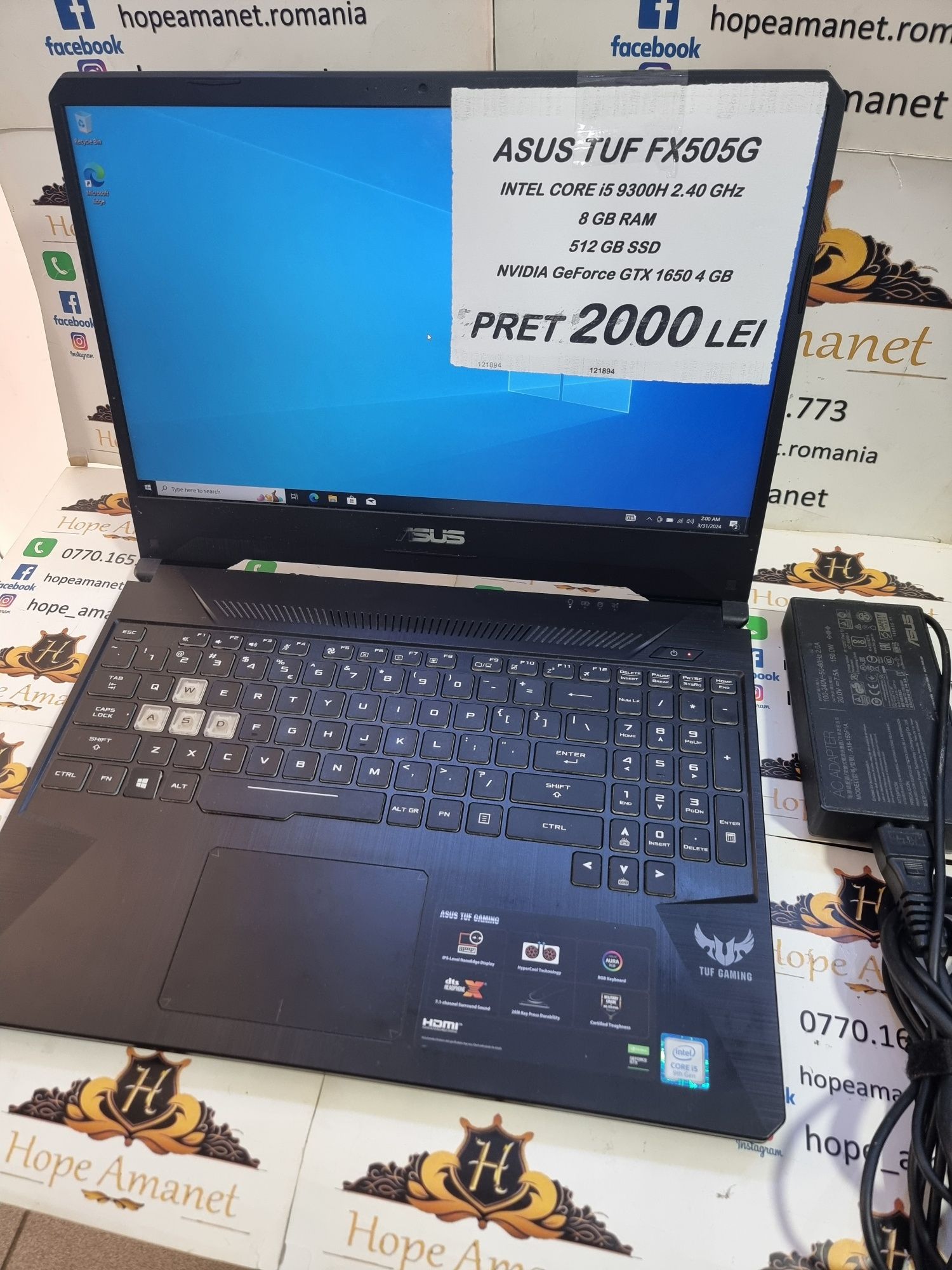 Hope Amanet P6 Laptop Asus TUF FX505G