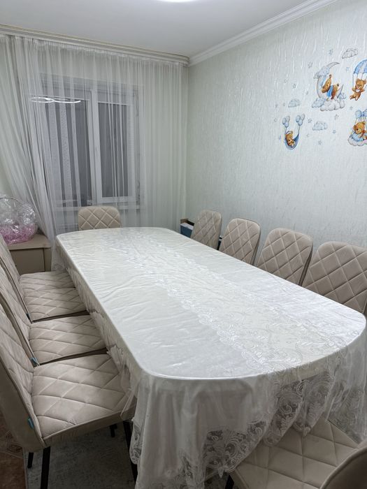 Стол стульясымен 2,5×2 м трансформер стол