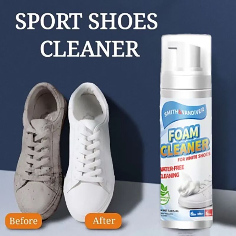НЕМСКИ Почистваща спрей пяна за бели обувки – ShoeFoam + ЛЕД ФЕНЕР