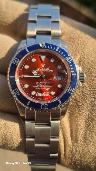 Rolex CocaCola automatic mexanika redkiy varyanti. Oynasi safferdan.