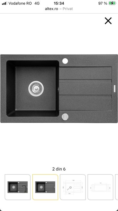 Pachet chiuveta Pyramis Alexia Aniversare Premium