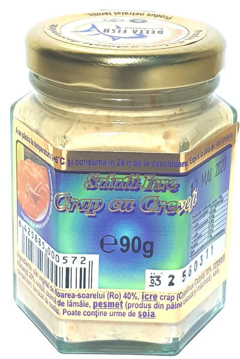 Salata Icre Crap cu Creveti 230gr, 90gr