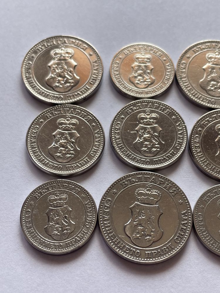 Монети 1906, 1912 и 1913 година. 5, 10 и 20 стотинки.