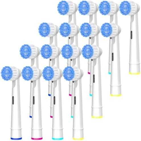 Нови 16 броя Нежни четки зъби Oral-B Sensitive накрайника грижа уста