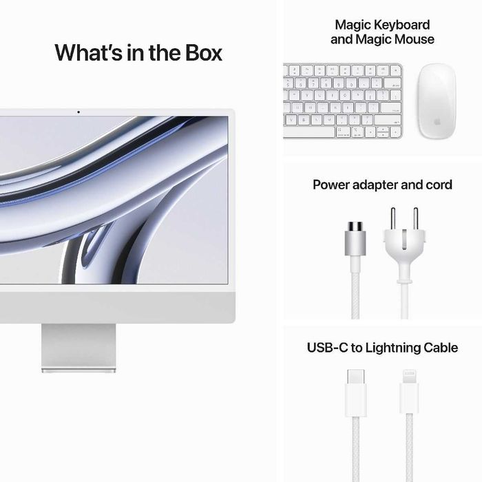  iMac 24" Apple M3, 24", Retina 4.5K, 8/10 nuclee CPU/GPU, 512GB SSD
