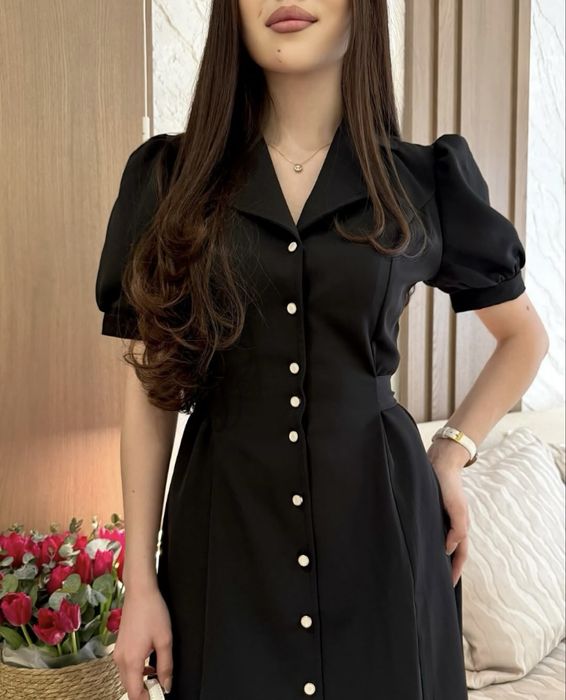 Элегантное чёрное платье — универсальный вариант на каждый день