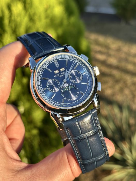 Ceas patek philippe perpetual calendar blue