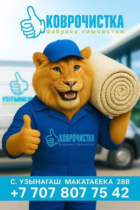 Профессиональная стирка ковров Каскелен