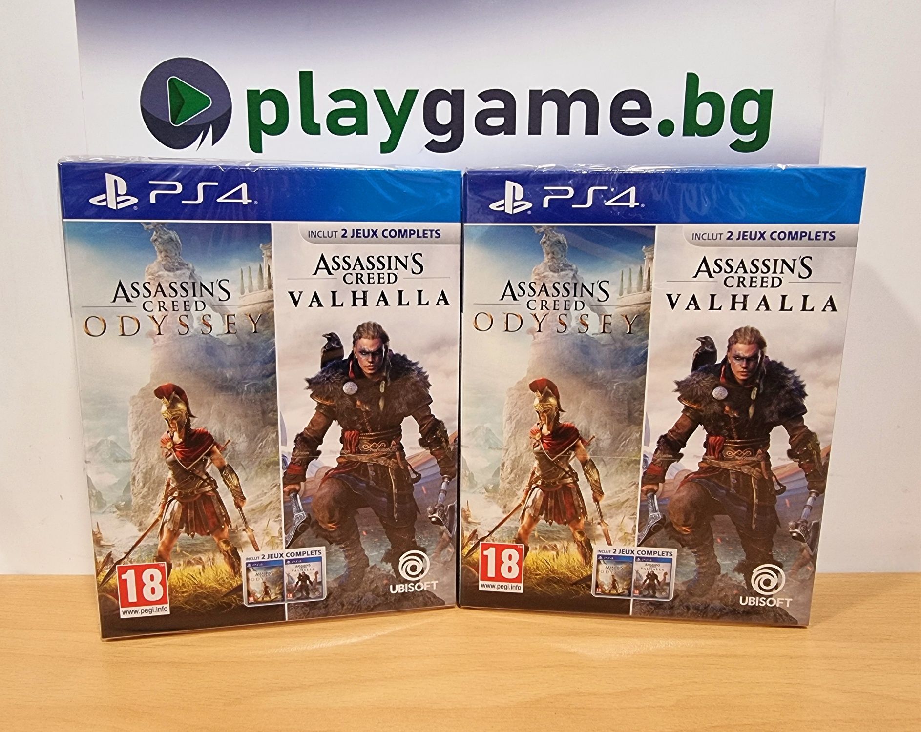 Чисто нова игра Assassins Creed Odyssey & Valhalla Double Pack за PS4