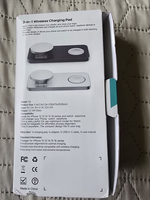Stație incarcare Wireless 3 in 1