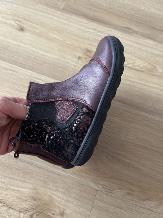 Cizme piele 16cm, cu fermoar