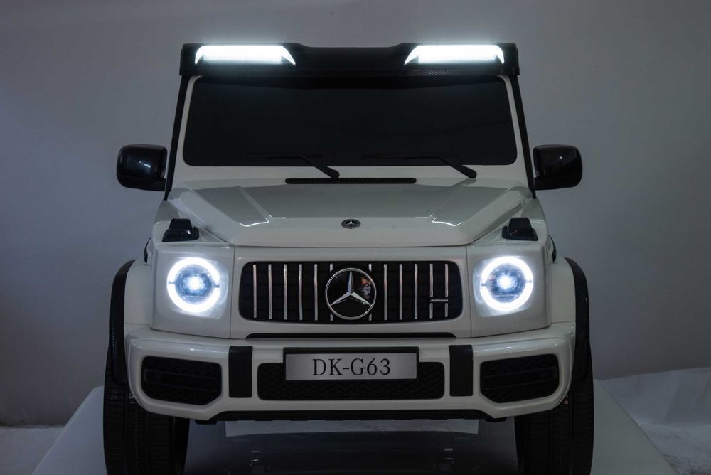 Masinuta electrica Mercedes G63 4x4 putere 800W 24V, 14Ah, Mp3 #White